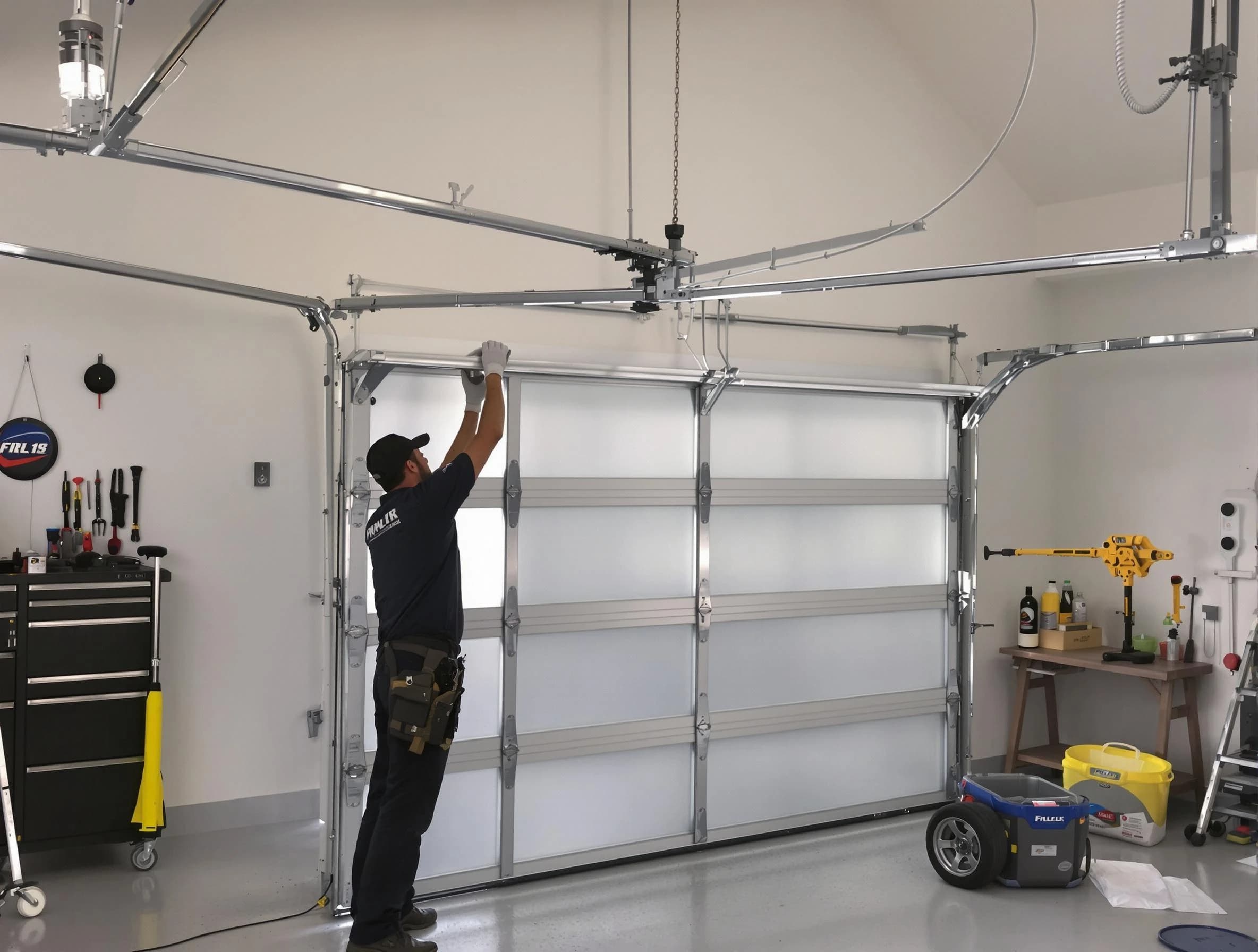 Purcell Garage Door Repair certified team performing precision garage door installation in Purcell