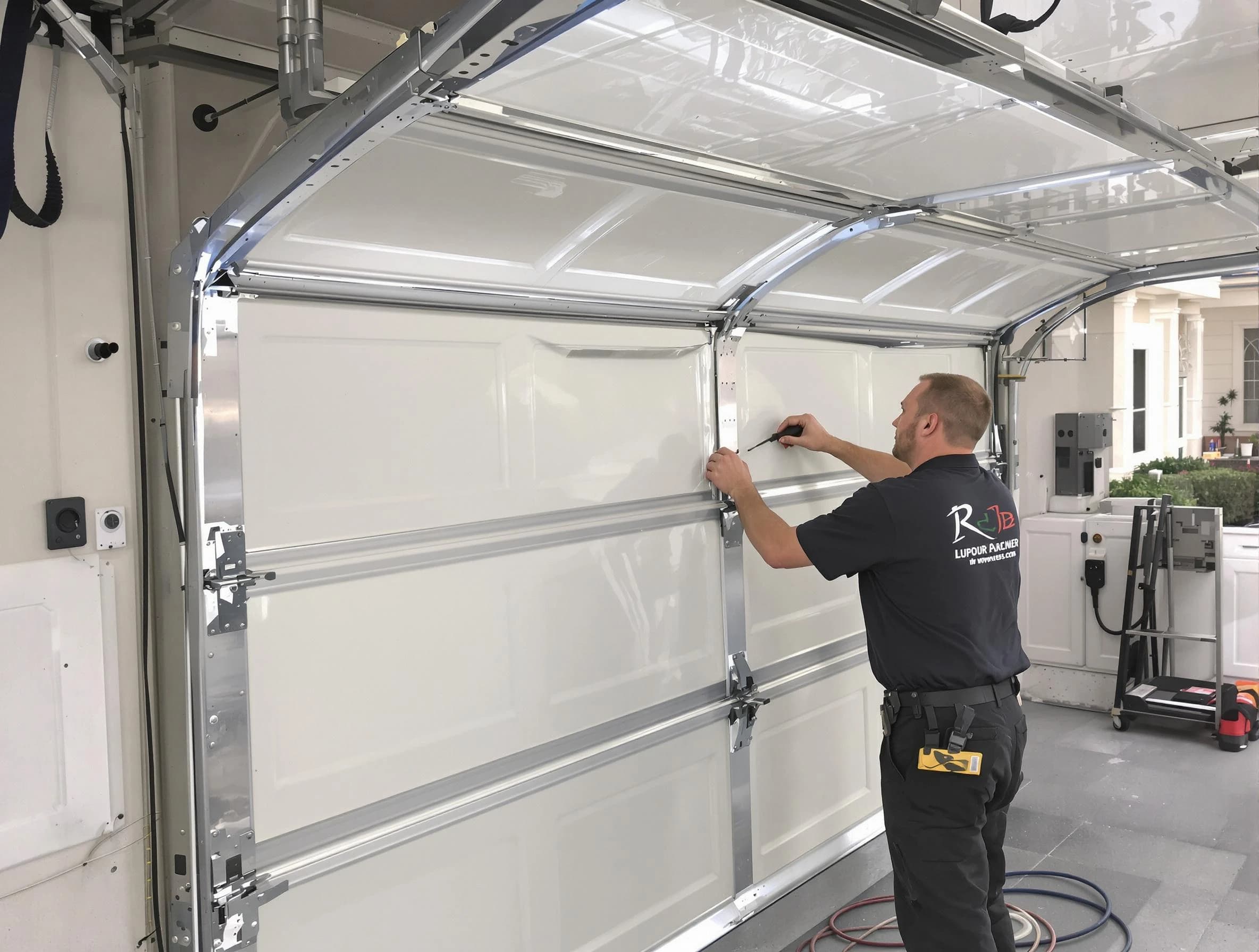 Purcell Garage Door Repair professional performing panel repair in Purcell