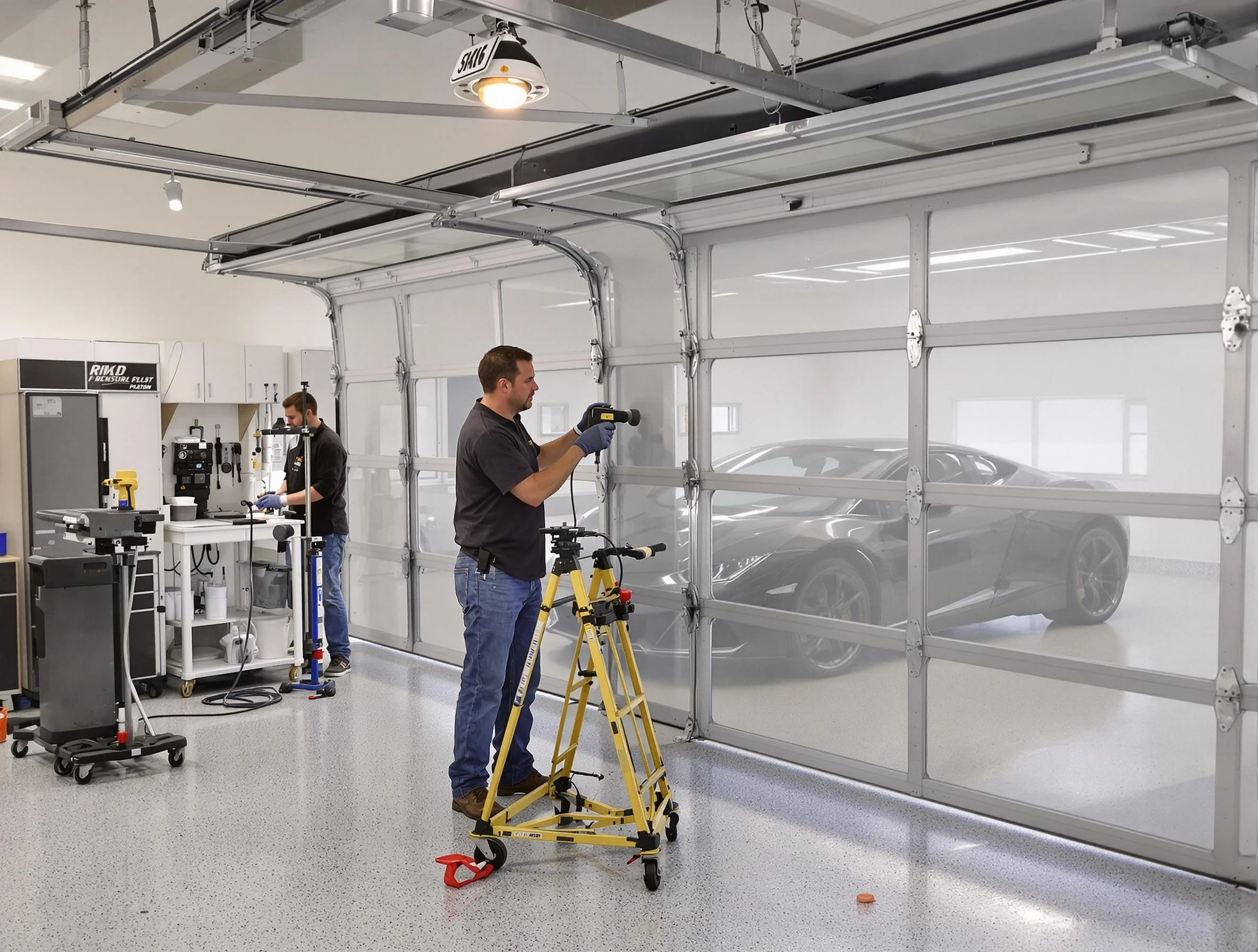 Garage Door Dents Repair in Purcell