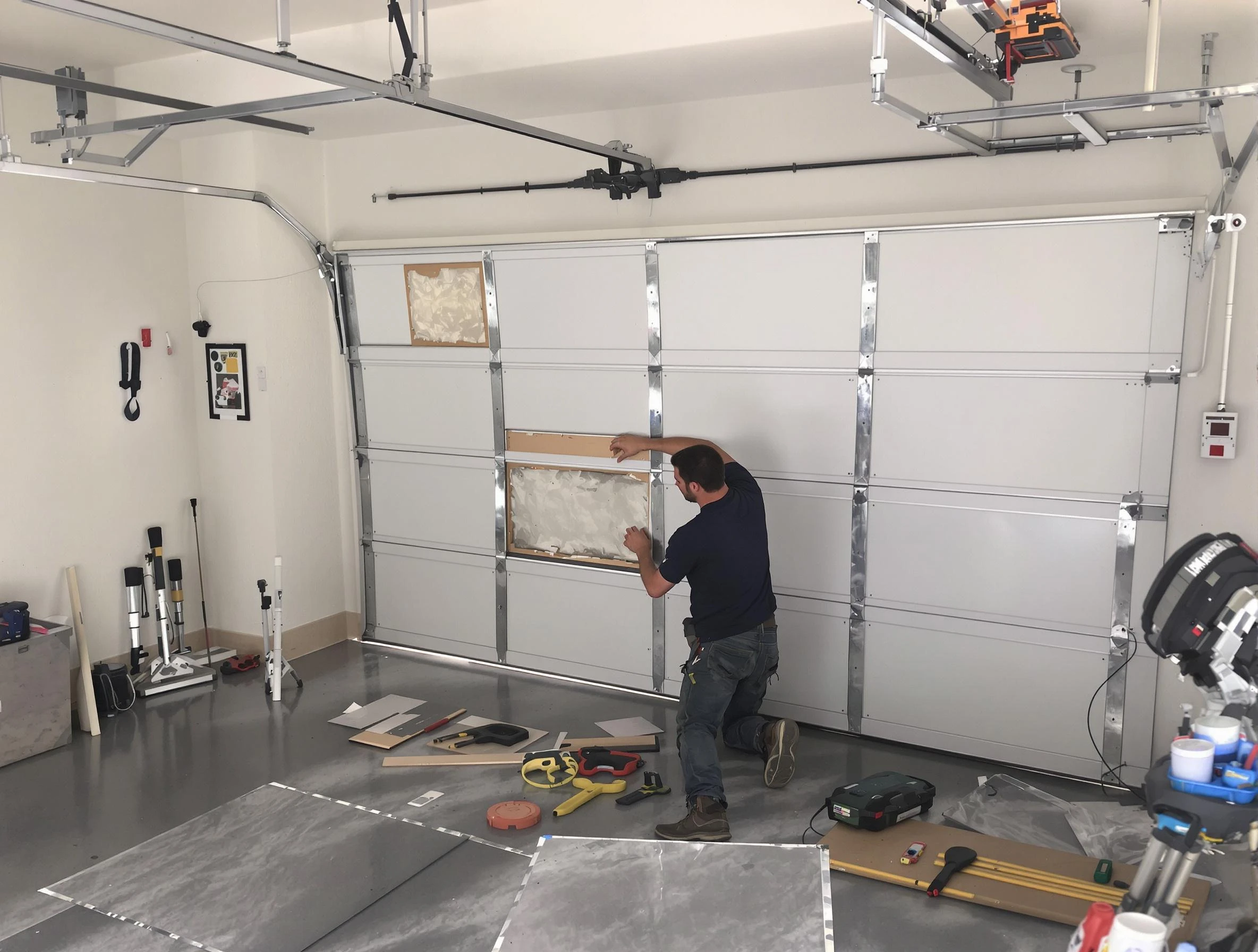 Garage Door Panel Repair in Purcell