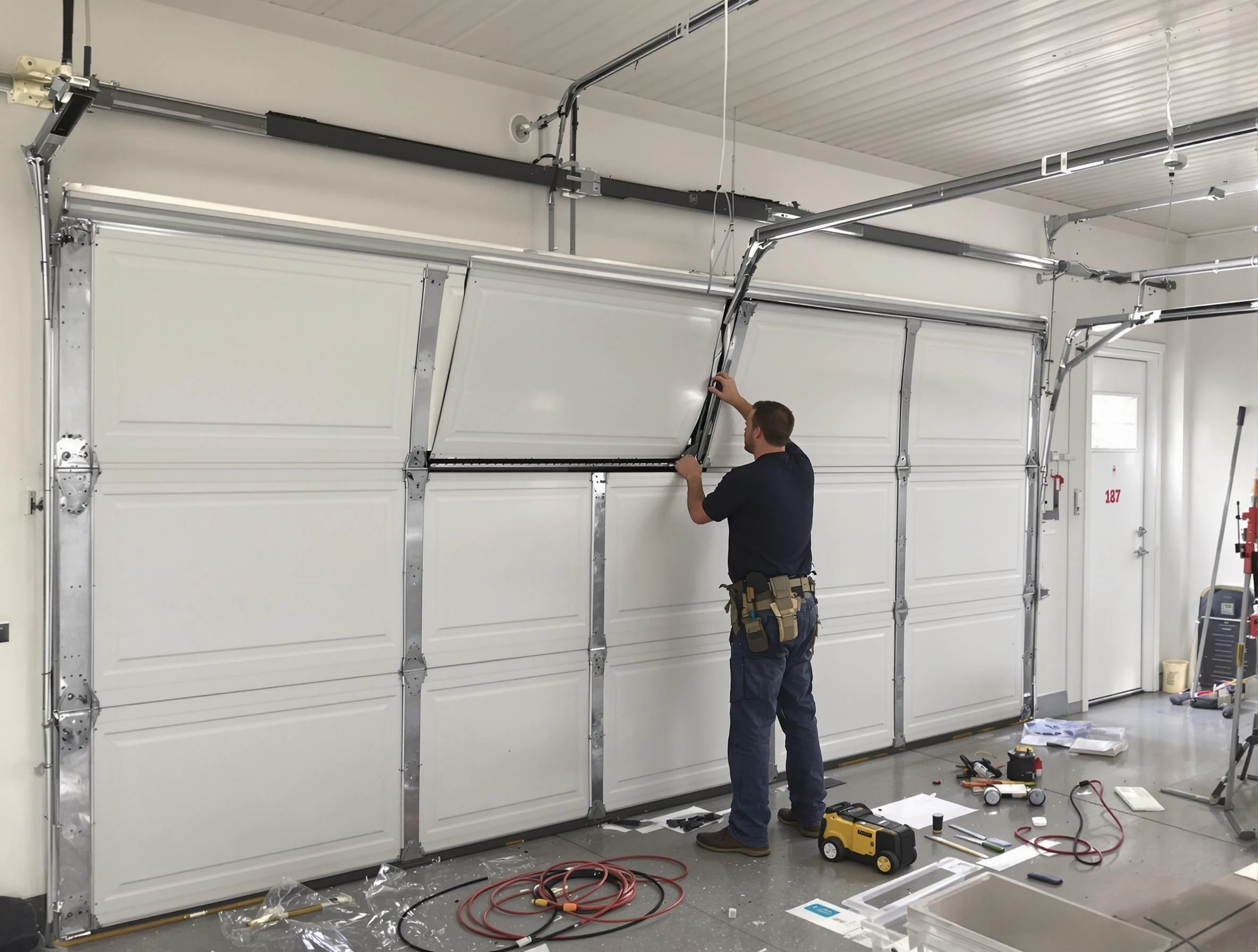 Garage Door Section Replacement in Purcell