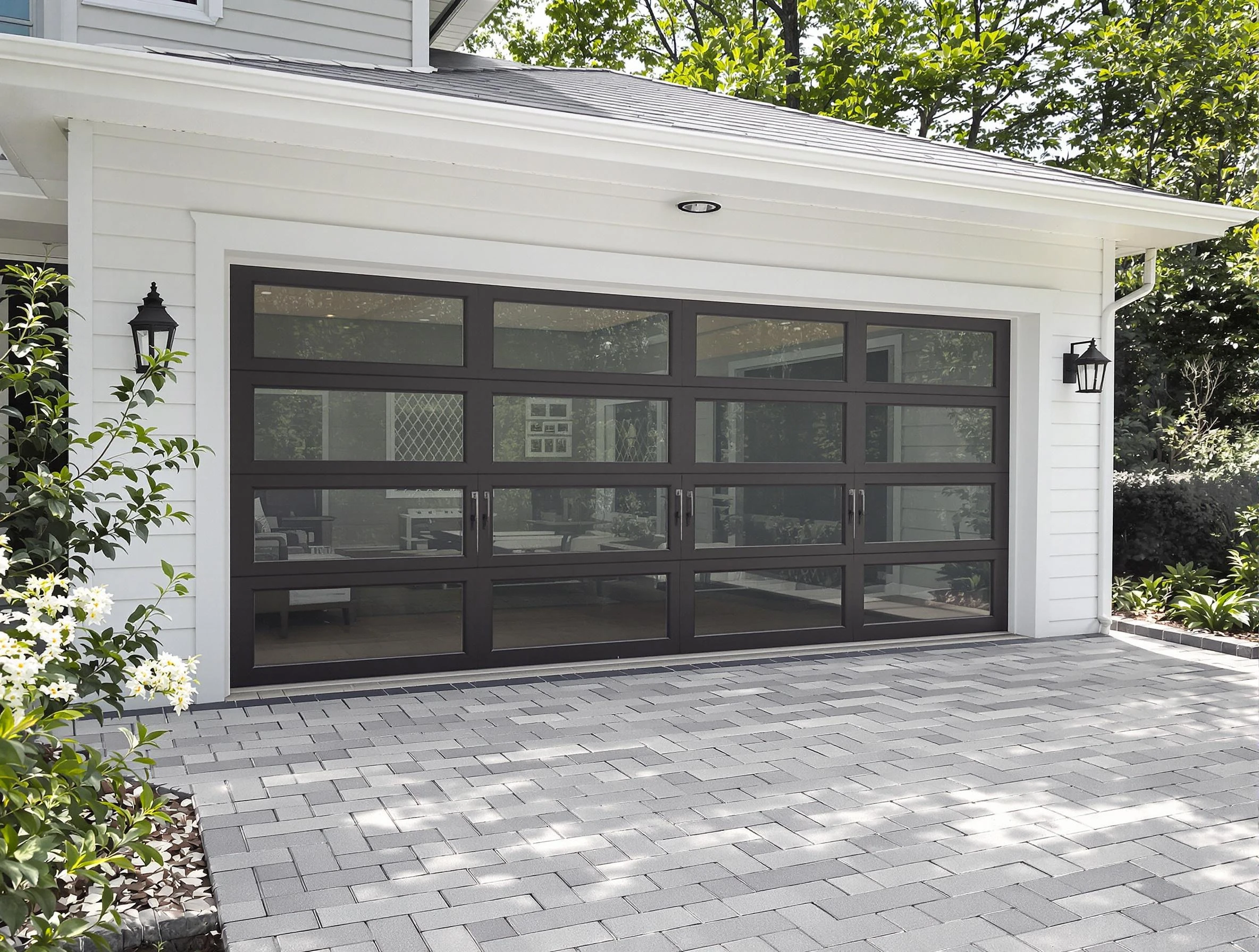 Purcell Garage Door Repair design specialist presenting custom garage door options to Purcell homeowner