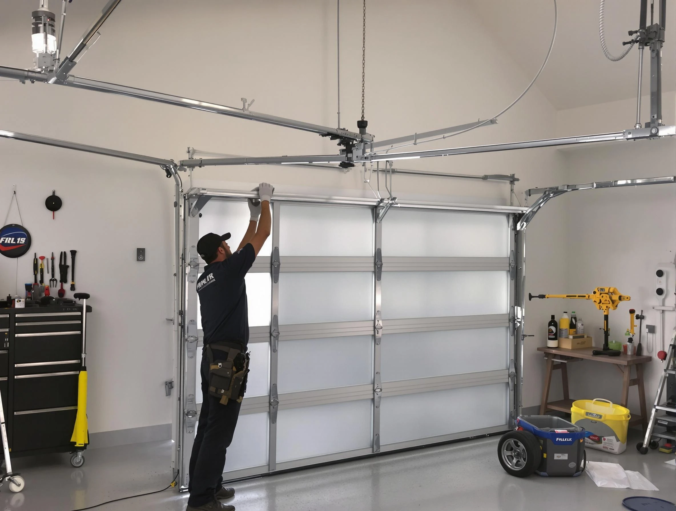 Purcell Garage Door Repair certified team performing precision garage door installation in Purcell